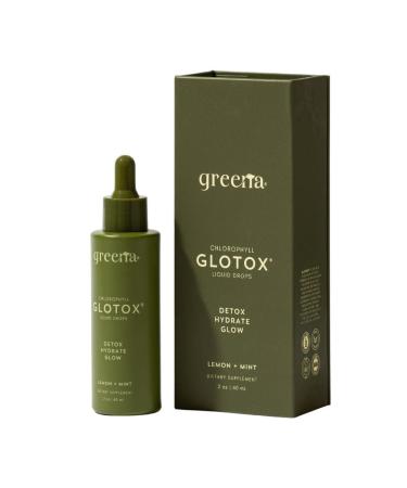 GLOTOX Chlorophyll Liquid Drops 3000mg Sodium Copper Chlorophyllin + Bioavailable Botanicals Clinically Formulated Detox Cleanse Debloat Energy & Gut Support Vegan Non-GMO Lemon Mint Flavor