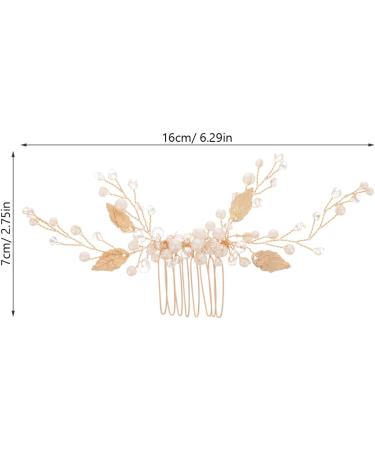 ifundom Hair piece side hair comb Miss crystal headgear elegant bridal headpiece grace hair hair wedding decor hair accessories for women hair accessories hairpin Metal modeling leaf - Buy Online on GoSupps.com