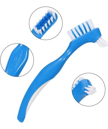 Denture Cleaning Brush 12 Pack - Hard Bristles, Double Sided - Portable False Teeth Toothbrush - Buy Online on GoSupps.com