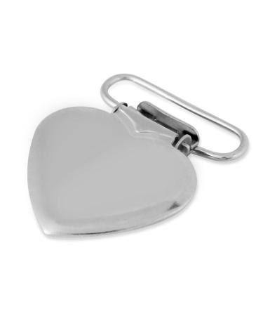 10 Pacifier Clips - Metal Heart Designs for Babies & Toddlers | Durable Dummy Holder Chains - Buy Online on GoSupps.com