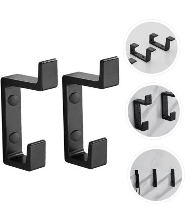 OSALADI 2pcs Up and Down Double Hook 2 Metal Clothes Home Storage Hook Towel Rack Double Fork 8.7x3cm Black - Buy Online on GoSupps.com
