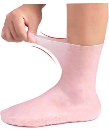 Healeved 1 Pair Moisturizing Socks Beach Socks Dress Shoes for Women Heels Feet Moisturizing Socks Pleaser Heels for Women Moisturizing Foot Socks Spa Silicone Gel Elastic Miss Sebs Pink 20x10cm - Buy Online on GoSupps.com