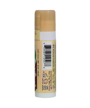 Badger Organic Cocoa Butter Lip Balm - Vanilla Bean (0.25 oz) | Natural Moisturizer - Buy Online on GoSupps.com
