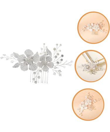 Angoily Wedding Hair Comb Clip Tiara Pearl Wedding Hair Accessories Crystal Hair Accessories Rhinestone Hair Clips Flower Hair Comb Bride Wedding Headdress Bridal Headpieces Abs Hair up - Buy Online on GoSupps.com