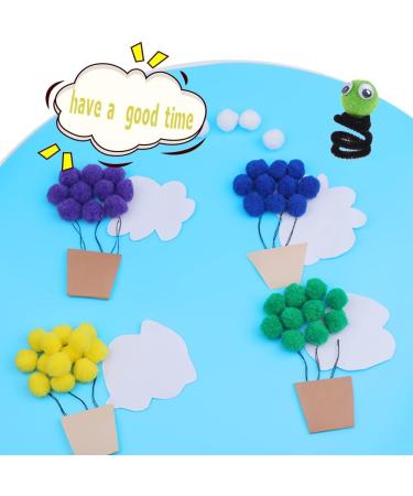 BUTUZE 150Pcs 1 Inch Purple Pom Poms in Zipper Bag - Perfect for Kids' Crafts and Creative Decor - Buy Online on GoSupps.com
