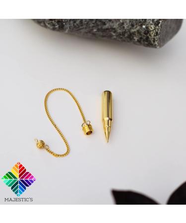 Radiesthesia Pendulum with WITNESS - Esoteric Brass Oracle Pendulum (19g) - Gold - International Shipping Available - Buy Online on GoSupps.com