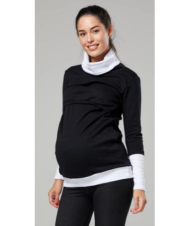 Happy Mama Maternity Nursing Jumper Sweatshirt 348 Black & White - Size 8-10 | Women's Boutique - Buy Online on GoSupps.com