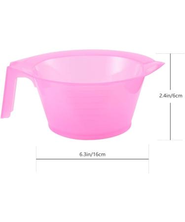Lurrose 3pcs Hair Dye Bowl Mixing Kit - DIY Hair Colouring Tool for Salon Hairdressing - Pink - Buy Online on GoSupps.com