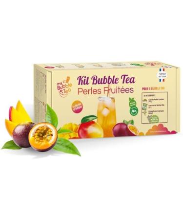 MANGO BUBBLE TEA KIT - MADE IN FRANCE - 6 BUBBLE TEAS - Sugarcane straws included - Vegan and gluten-free - Buy Online on GoSupps.com