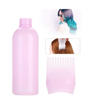 80ml Pink Hair Color Dispenser Pump Bottle with Gradual Scale & Comb Brush - Ideal Salon Styling Tool - Buy Online on GoSupps.com