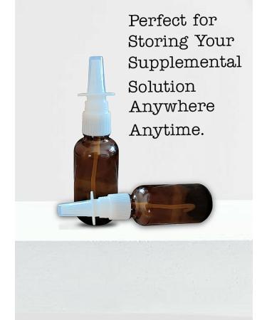 Buy Refillable Amber Glass Nasal Spray Bottles (2-Pack) | Travel-Sized Fine Mist Atomizer | 1 oz (30ml) for Saline | Reusable | International Shipping - Buy Online on GoSupps.com