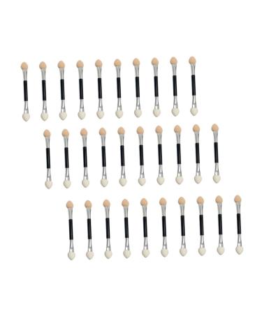 Housoutil 50pcs Makeup Portable Dual Shadow Beauty Eyeshadow Daily Tube Disposable Lady Aluminum Women Sponge 7.5X0.5cm As Shown