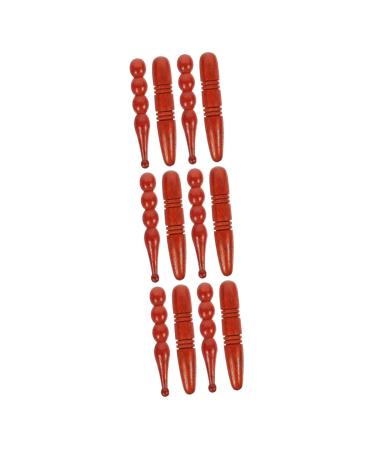 Minkissy 12 pieces acupuncture rod skin care tools skin care massage tab sanitary disposal bag points massage device foot wood tools acupuncture point wood large equipment