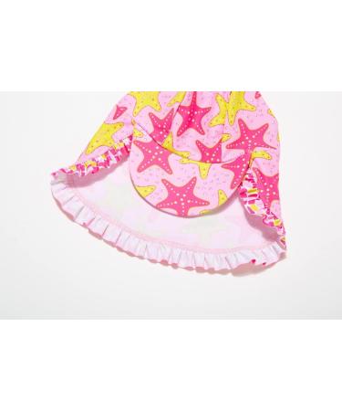 BONVERANO Baby Girls Swimsuit UPF 50+ Long-Sleeve Zipper One Piece - 9-12 Months Star Fish - Buy Online on GoSupps.com