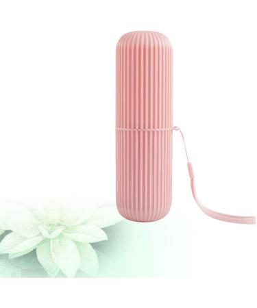 Beaupretty Travel Toothbrush Cup - Pink Toothpaste Organizer & Holder | 1PC 19.6x6cm - Perfect for International Shipping - Buy Online on GoSupps.com