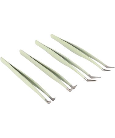 4-Part Stainless Steel Eyelash Extension Tweezers | Ergonomic Design | Dolphin 45 & 75 Curved | Ideal for Jewelry & Nail Art - Buy Online on GoSupps.com