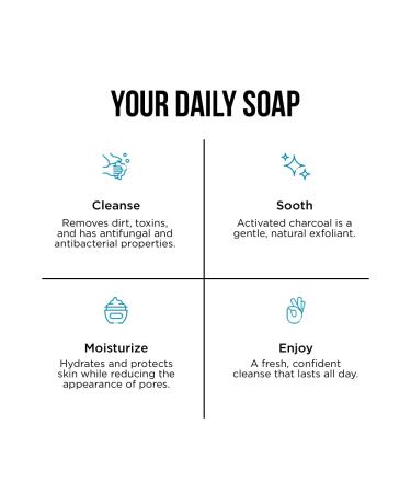 Pure for Men Lavender & Activated Charcoal Soap Bars - 3 Pack (3.6 oz each) | Vegan Cleanser for Hydration & Odor Elimination - Buy Online on GoSupps.com