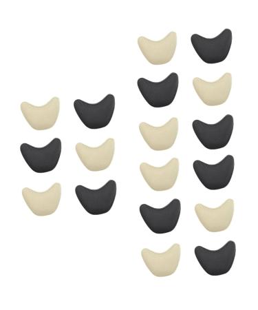 NOLITOY 18 Pairs Toe Infilled Pad High Heel Shoe Pad Womens High Heels Clavicle Brackets High Heels Boots for Women Heel Toe Tip Padding Hat Black Front Feet Big Shoes Knitted Cloth Adjust