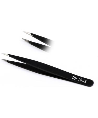 ZOUK Professional Eyebrow Tweezers for Men & Women (Black) - Buy Online on GoSupps.com