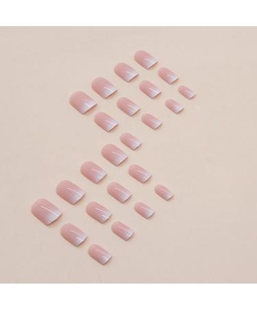 ZSPERKLA 24 PCS Pink Press on Nails Short Square Fake Nails Full Cover False Nails with Nail Glue Stick on Nails for Women Girls - Buy Online on GoSupps.com