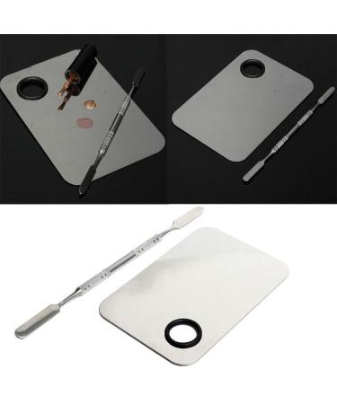 Frcolor Stainless Steel Mixing Palette with Spatula - Essential Makeup Tool for Professionals & Enthusiasts | 1 Piece - Buy Online on GoSupps.com