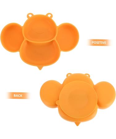 TOYANDONA Suction Bowl and Plate Set for Toddlers with Silverware - Yellow Silica Gel - 25.5X18.5cm - Buy Online on GoSupps.com