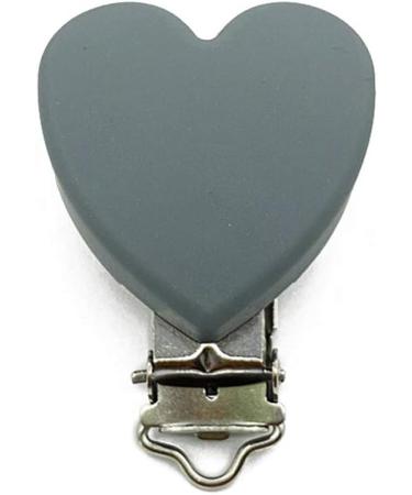 GLASSNOBLE Pacifier Clip | BPA Free Silicone Heart Chain Holder | Teether & Nursing Clips in Pink Rose - Safe for Babies - Buy Online on GoSupps.com