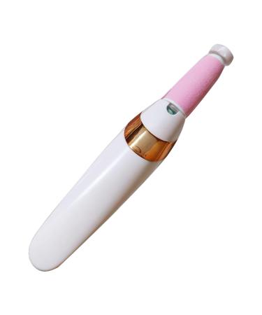 Electric Foot Callus Remover for Dead Skin Portable Rechargeable Pedicure Kit with 2 Polishing Heads Professional Pink Foot Care Tool