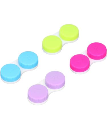Colorful PP Plastic Contact Lens Case - Portable Double Box Holder for Travel & Outdoor Activities - Buy Online on GoSupps.com