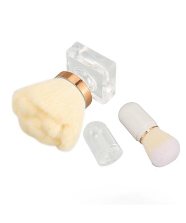 Small Powder Brush Transparent Handle Powder Brush Ergonomic Handle Capsule-shaped Brush Prevents Redness