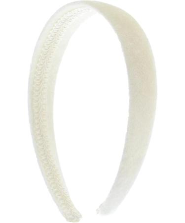 Topkids Accessories Velvet Alice Bands Luxury Headband Head Band Hairband Hair Band Adult Women Ladies Girls Kids Wedding Bride Fashion Aliceband Wonderland 2.5cm 1" Thick Wide (Off White) - Buy Online on GoSupps.com