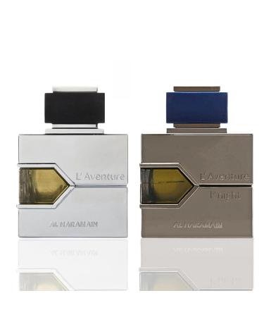 Al Haramain L'Aventure & L'Aventure Knight Eau de Parfum For Men 3.4 Ounce (Pack of 2) 3.4 Fl Oz (Pack of 2)