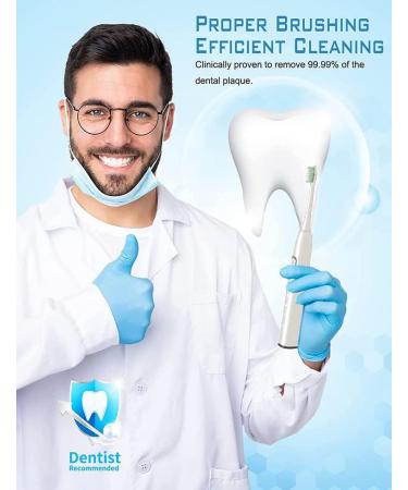UPXNBOR Y6 Pro 2022 Sonic Electric Toothbrush - Teeth Whitening, 3 Modes, 1 Handle, 2 Heads - Y6 White - Buy Online on GoSupps.com