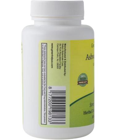 Green Help Ashwagandha Capsules - 1600mg Root Extract - Supports Stress Relief Sleep Energy Cognitive Function & Wellness - Vegan Non-GMO Gluten-Free - 100 Capsules - Buy Online on GoSupps.com