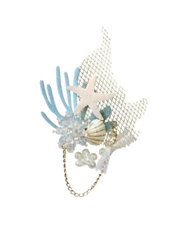 minkissy 1pc Wedding Tiara Bride Hair Clip Hair Barrette Crystal Headband Beach Party Hair Crystal Pearl Hair Clip Pearl Hair Clips Crystal Wedding Headband Artificial Miss Accessories