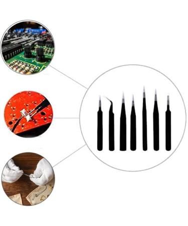 Sunnysam ESD Precision Pink Toolkit - 7 Antistatic Stainless Steel Tools for Electronics Jewelry and Laboratory Repairs - Buy Online on GoSupps.com