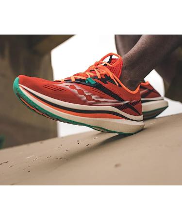 Saucony Men's Endorphin Pro 2 Running Shoe 11.5 - Scarlet/Black - Buy Online on GoSupps.com
