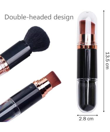 2 in 1 Powder Makeup Brush Foundation Brush Retractable Blush Brush for Cream Liquid Concealer - Buy Online on GoSupps.com
