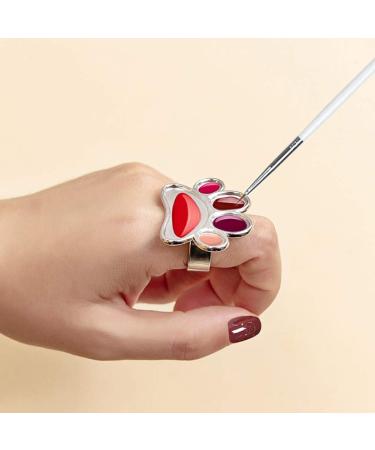 FSSTUD 2pcs Stainless Steel Mixing Palette Ring - Nail Design & Makeup Tool for Professionals | International Shipping Available - Buy Online on GoSupps.com