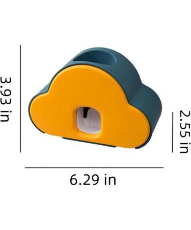 Toothpaste Squeezer Cartoon Toothpaste Holder Wall Mount No Hole Required Grey for Bathroom Orange-White - Buy Online on GoSupps.com