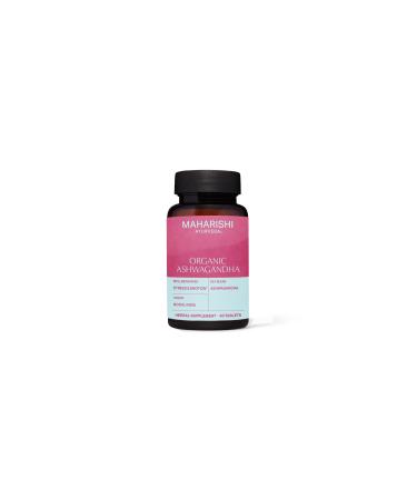 Maharishi Ayurveda - Organic Ashwagandha | Natural Tension & Stress Relief Supplement | Mood Enhancer Promoting Stamina & Energy | Vegan & Gluten-Free (60 Herbal Tablets - 500 mg)