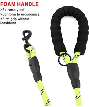 DDSCOLOUR Heavy Duty Dog Leash 5-6ft Long With Double Traffic Handle Reflective Perfect for Medium large dog leash strong Double Handle Lead Greater Control Safety Training (Green) 5ft Green - Buy Online on GoSupps.com