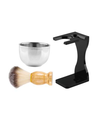 Beaupretty 4 sets of razorbate Superpiece suits for men roof beards brush beard razor shave husband gift razor accessories oil head bracket tool adjusting shaving brushes wood