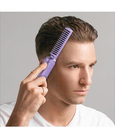 2024 Wireless Mini Hair Straightener & Hot Comb for Black Women - Portable Rechargeable Hairdressing Tool (Purple - Buy Online on GoSupps.com