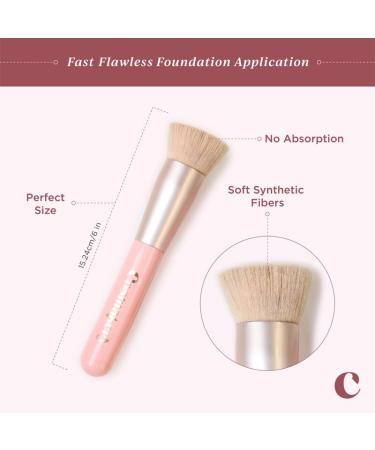 Foundation Brush for Liquid Makeup - Buffing & Blending Tool for Flawless Application | No Product Absorption - Ideal for Liquid Cream & Powder - Buy Online on GoSupps.com