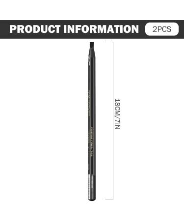 Lot de 2 crayons sourcils Microblading imperm ables Stylo sourcils en bois avec taille-crayon int gr pointe fine pour les cheveux comme les traits et porter toute la journ e pour un u Noire - Buy Online on GoSupps.com