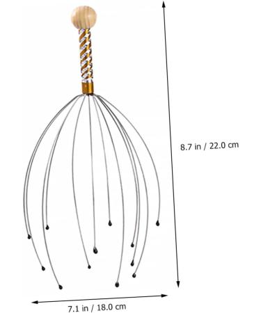 SEWOART 6S Massage Device | Shampoo Scrubber Tool & Scalp Massager Brush - Steel & Wood Design - Perfect for Hair Washing & Relaxation - Buy Online on GoSupps.com