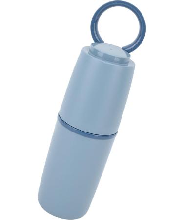 Stylish Dark Blue Travel Toothbrush Case - Hygienic & Portable Toothpaste Holder for Outdoor Adventures | International Shipping - Buy Online on GoSupps.com