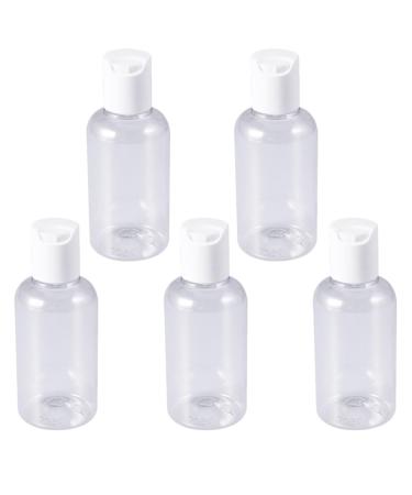 minkissy 15Pcs 2.5oz/75ml PET Plastic Bottles Transparent Empty Refillable Bottles With Press Cap for Shampoo Lotions Cleaning Supplies