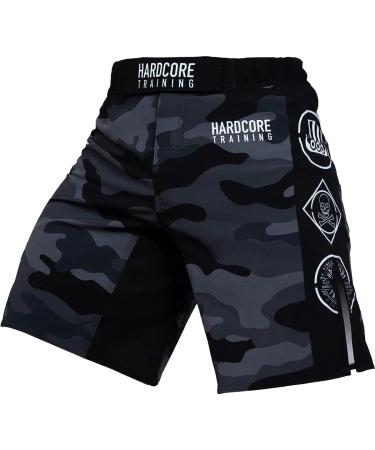 Hardcore Training Night Camo 2.0 Fight Shorts for Men - MMA, Boxing, BJJ, Muay Thai | No Gi Medium Size - Buy Online on GoSupps.com